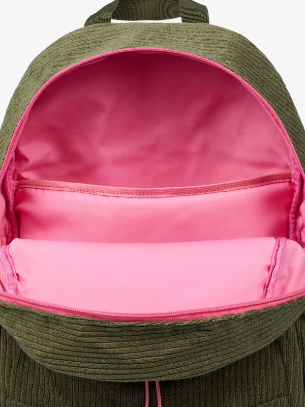 2 True Color 15L - Corduroy Medium Backpack for Women Green ERJBP04967 Roxy