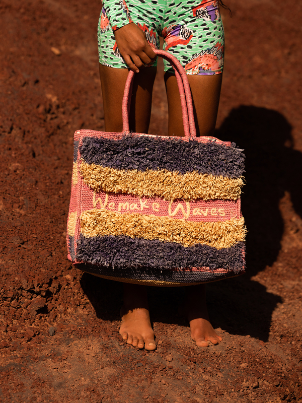 Stella Jean x ROXY Bolsa de Playa de Paja para Mujer