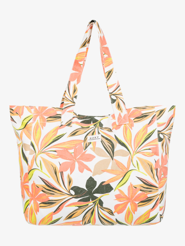 2 Anti Bad Vibes Printed - Large Tote Bag White ERJBT03326 Roxy