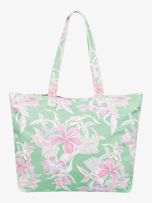 5 Hibiscus Island - Bolsa de tela grande para Mujer Verde ERJBT03420 Roxy