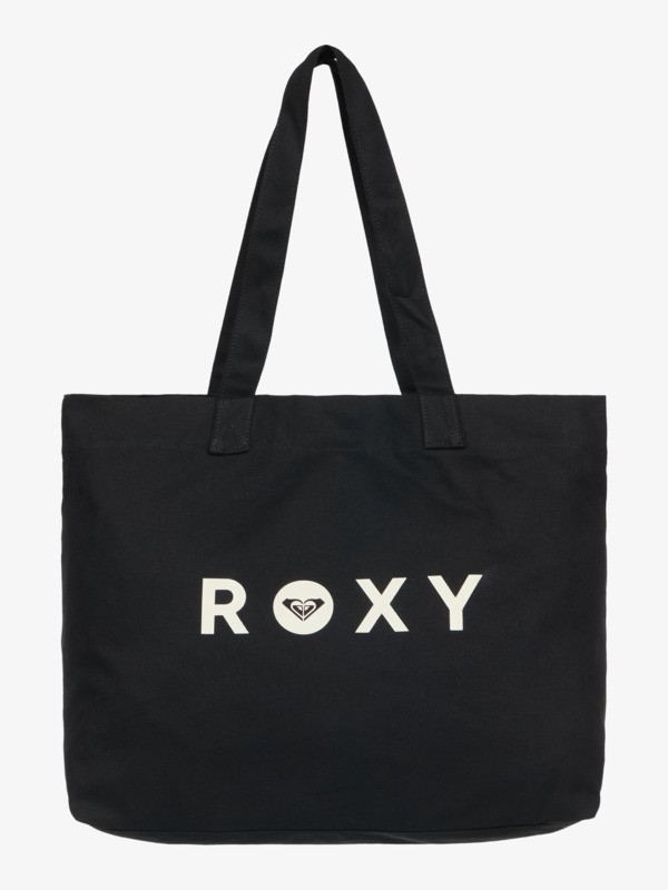 2 Go For It - Bolsa de playa con asas para mujer Negro ERJBT03427 Roxy
