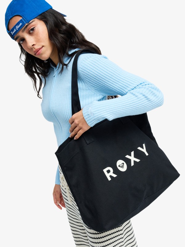 0 Go For It - Bolsa de playa con asas para mujer Negro ERJBT03427 Roxy