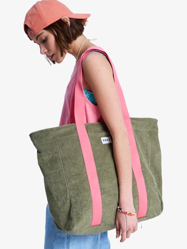 0 True Color - Draagtas van ribfluweel voor Dames Green ERJBT03450 Roxy