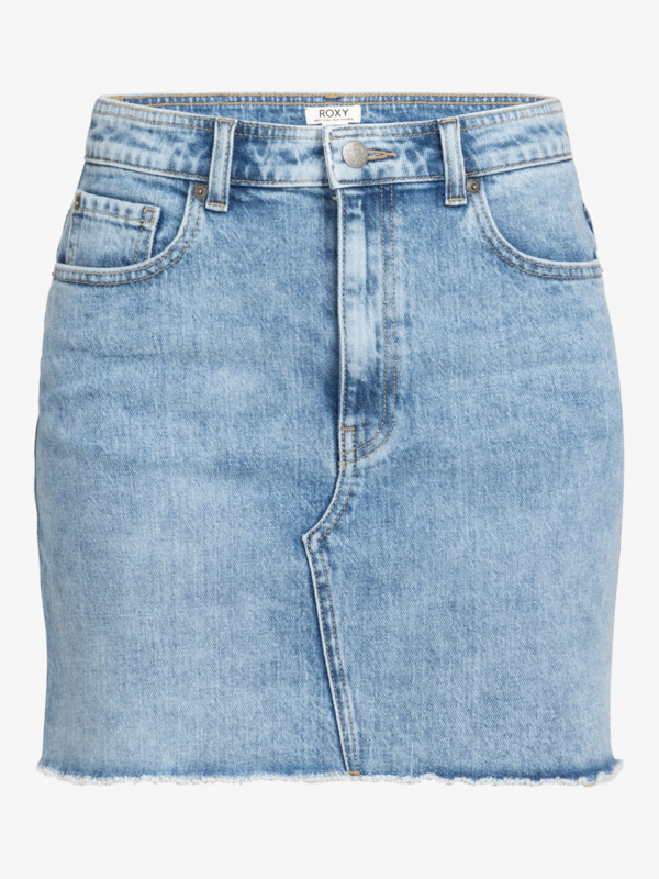 4 Rain - Mini Denim Skirt for Women Blue ERJDK03033 Roxy