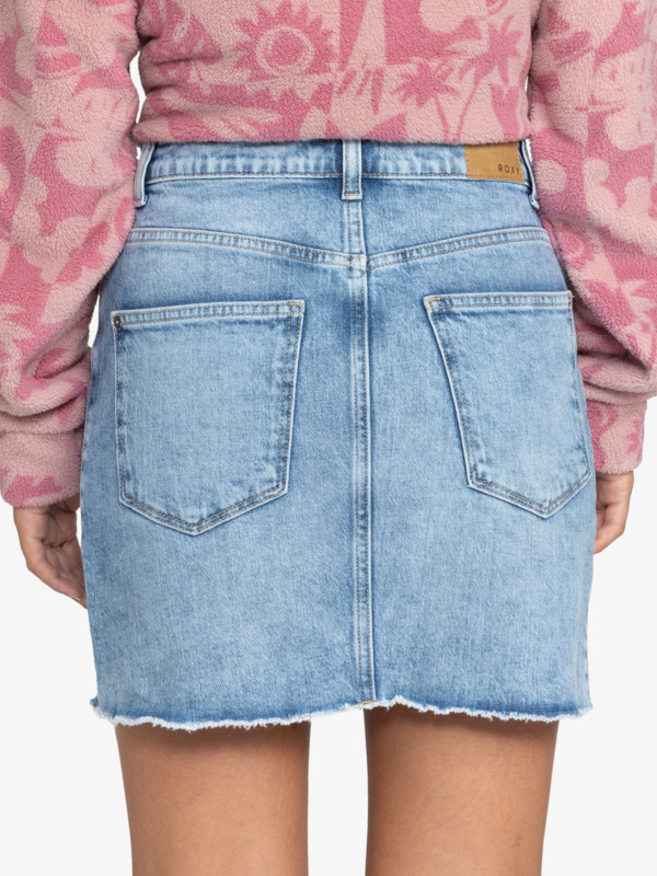 3 Rain - Mini Denim Skirt for Women Blue ERJDK03033 Roxy