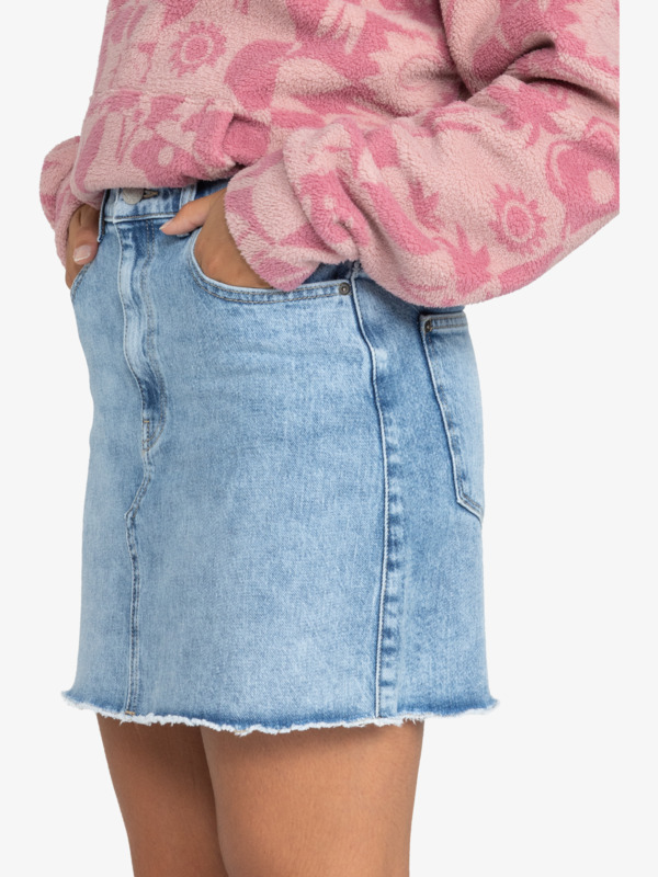 1 Rain - Denim minirok voor Dames Blue ERJDK03033 Roxy