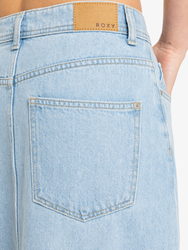 8 Sun Winds - Lange Denim Rok voor Dames Blue ERJDK03035 Roxy