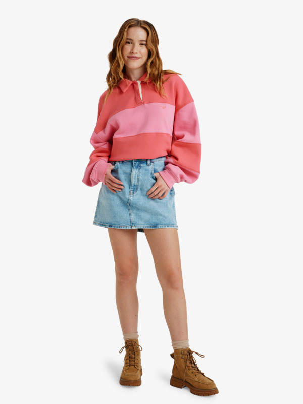 6 Rain Mini Skirt Beau Blue - Mini Denim Skirt for Women Blue ERJDK03038 Roxy
