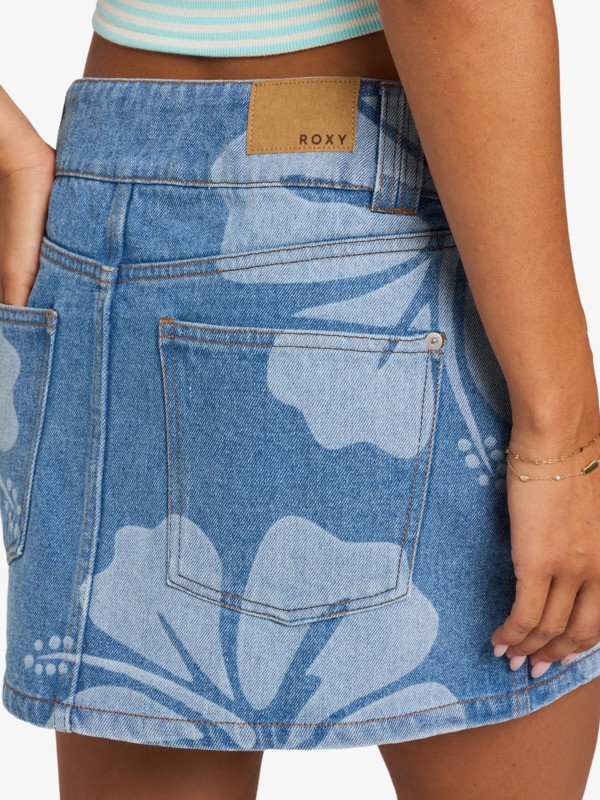 6 Stunning Spirit - Denim Skirt for Women Blue ERJDK03045 Roxy