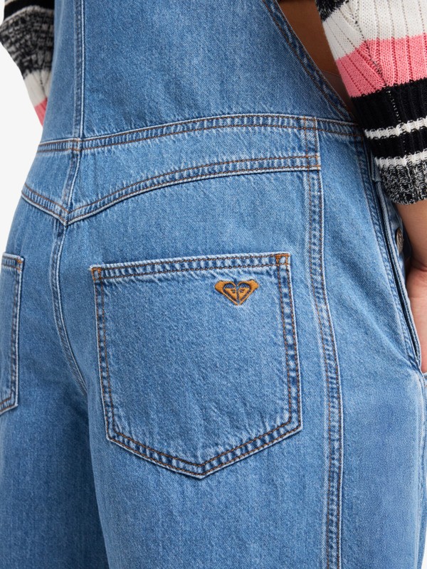7 Wild Heart - Denim Overalls for Women Blue ERJDO03006 Roxy