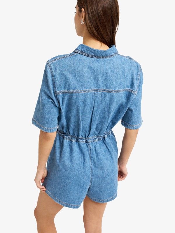 5 Real Tomorrow - Salopette courte pour Femme Bleu ERJDO03007 Roxy