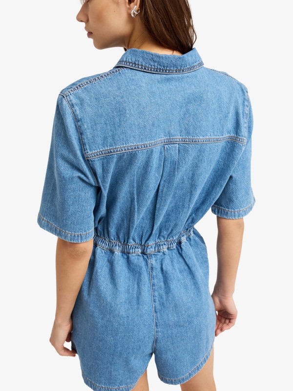 6 Real Tomorrow - Salopette courte pour Femme Bleu ERJDO03007 Roxy