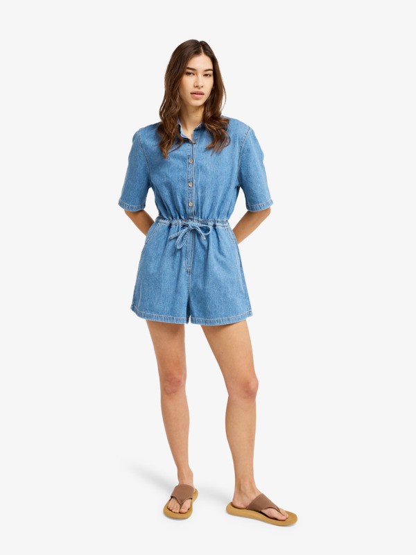 4 Real Tomorrow - Salopette courte pour Femme Bleu ERJDO03007 Roxy