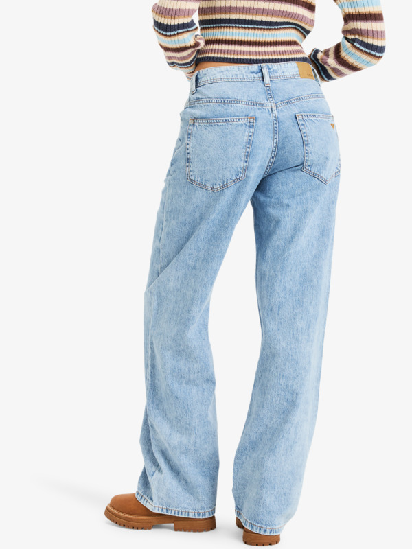3 Milla Wide Leg Regular Beau - Cropped for Women Blue ERJDP03317 Roxy