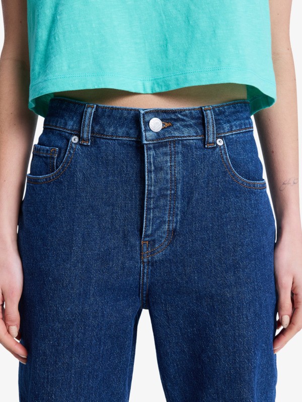 2 Moonrise Long Mid Ocean Blue - Jeans coupe droite pour Femme Bleu ERJDP03320 Roxy