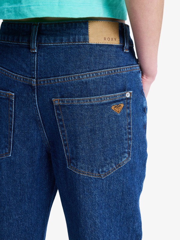 3 Moonrise Long Mid Ocean Blue - Jeans coupe droite pour Femme Bleu ERJDP03320 Roxy