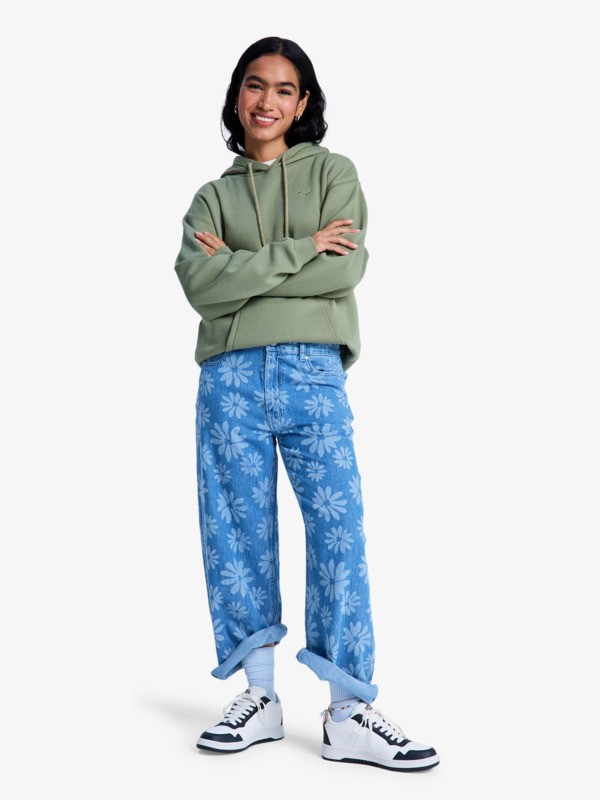 4 Boogie Night Mid Surf Wash - Wide Leg Denim Jeans for Women Blue ERJDP03323 Roxy