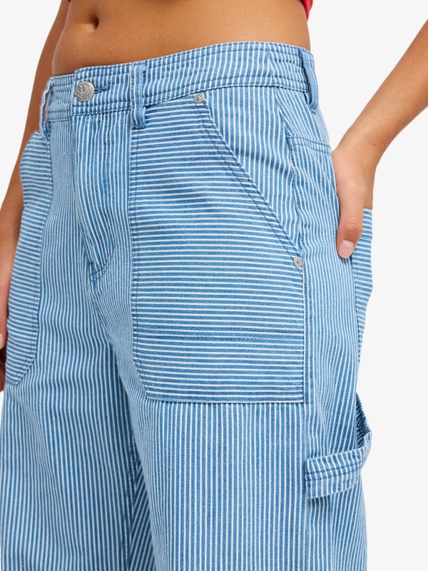 4 Howlin Rails - Cal&ccedil;as de ganga com cintura subida para Mulher Branco ERJDP03326 Roxy