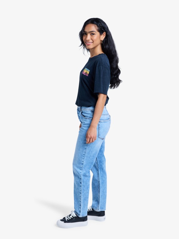1 Patti Straight Beau - Straight Denim Jeans for Women Blue ERJDP03328 Roxy