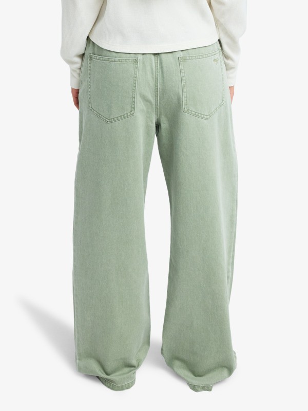 4 Saltwater Color Mid - Vaquero holgado para mujer Verde ERJDP03329 Roxy