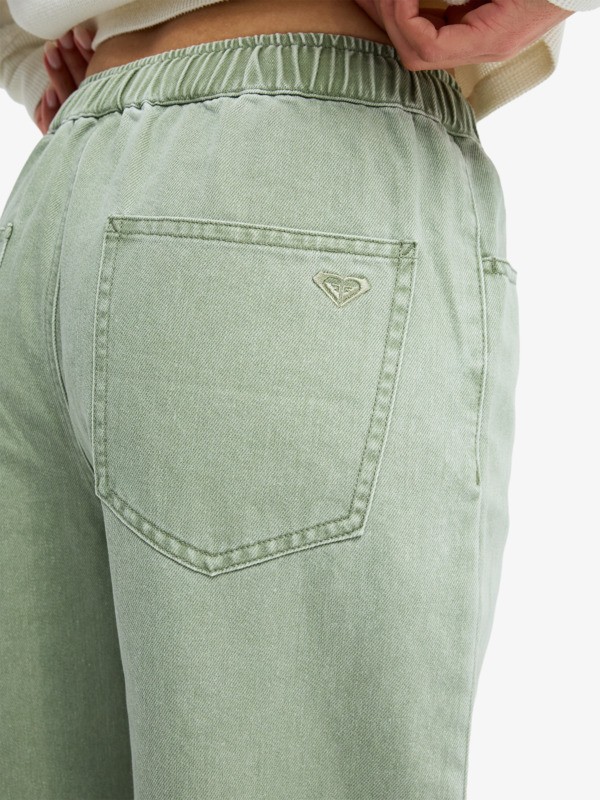 5 Saltwater Color Mid - Vaquero holgado para mujer Verde ERJDP03329 Roxy