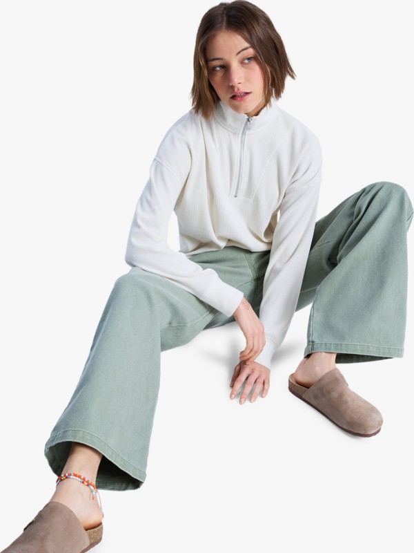 6 Saltwater Color Mid - Vaquero holgado para mujer Verde ERJDP03329 Roxy