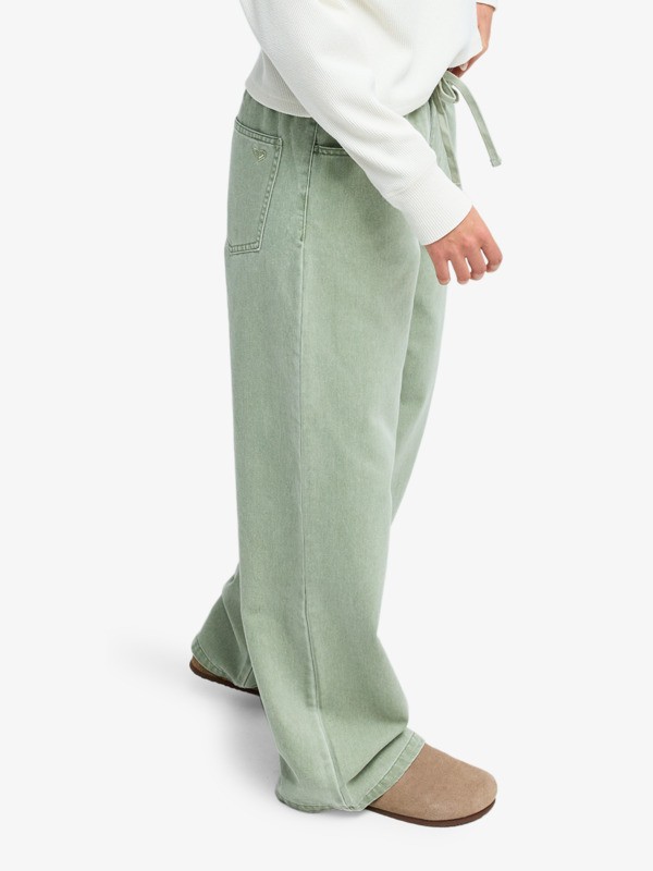 1 Saltwater Color Mid - Vaquero holgado para mujer Verde ERJDP03329 Roxy