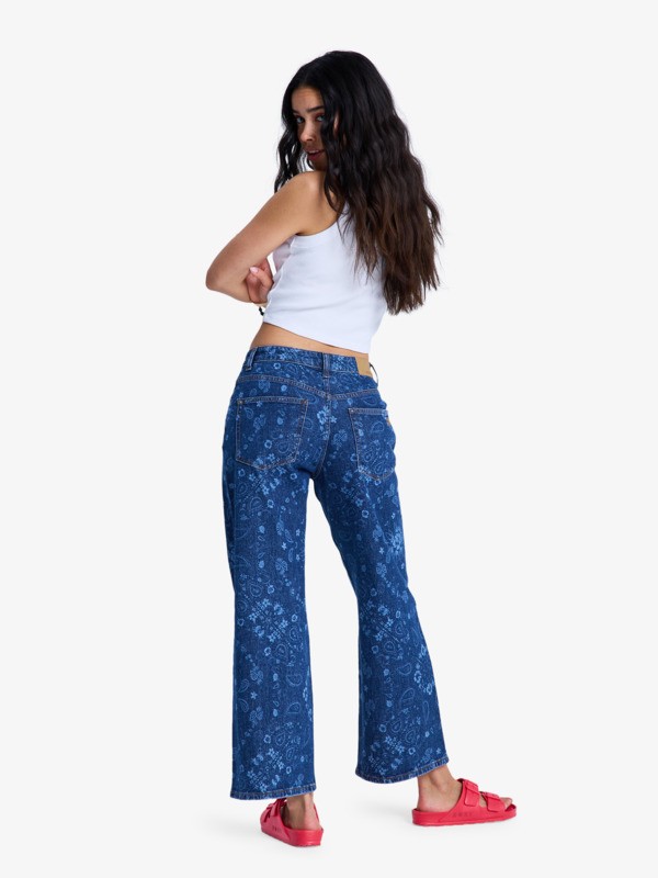 5 Boogie Night Mid Ocean Blue - Jeans large pour Femme Bleu ERJDP03332 Roxy