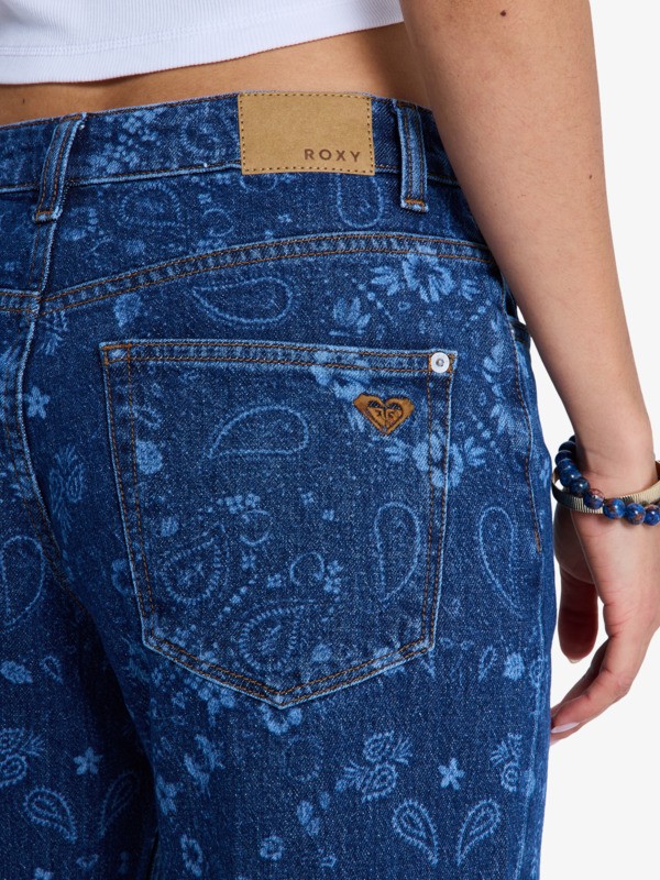 3 Boogie Night Mid Ocean Blue - Jeans large pour Femme Bleu ERJDP03332 Roxy