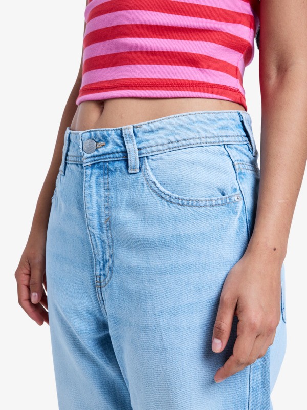 4 London Aqua Mirage - Cropped Jeans for Women Blue ERJDP03334 Roxy