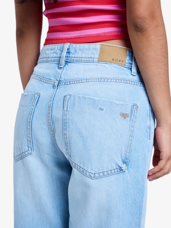 5 London Aqua Mirage - Cropped Jeans for Women Blue ERJDP03334 Roxy