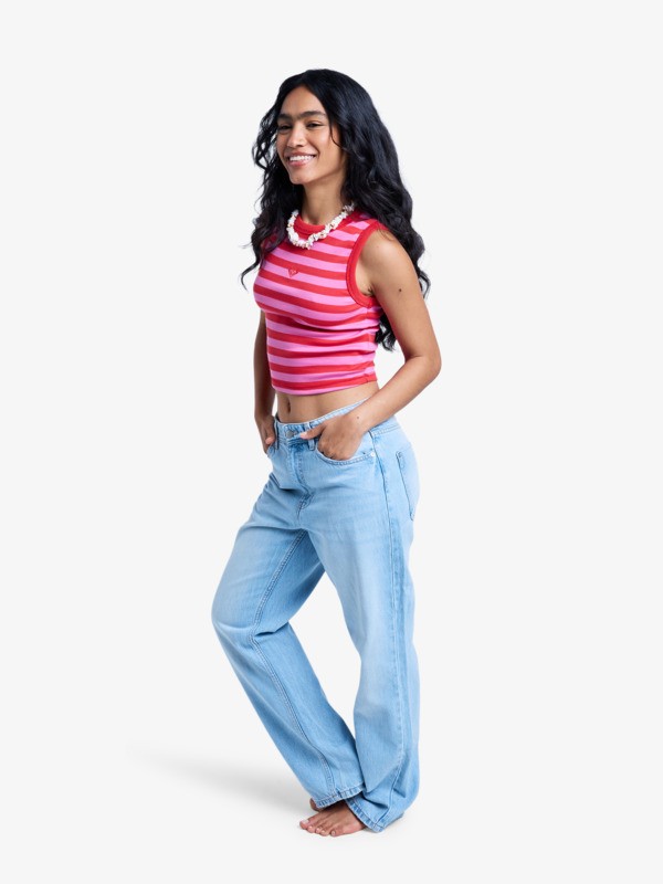 1 London Aqua Mirage - Cropped Jeans for Women Blue ERJDP03334 Roxy
