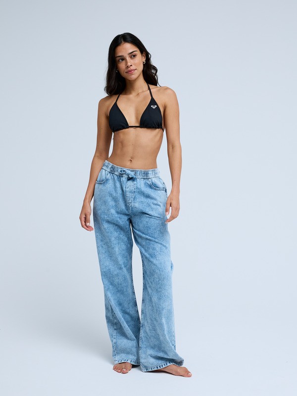 0 Saltwater Mid Sunbleached - Loose-fit jeans for Women Blue ERJDP03338 Roxy