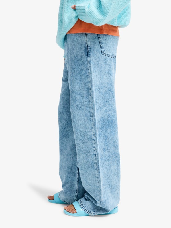 1 Saltwater Mid Sunbleached - Pantalon en velours pour Femme Bleu ERJDP03338 Roxy