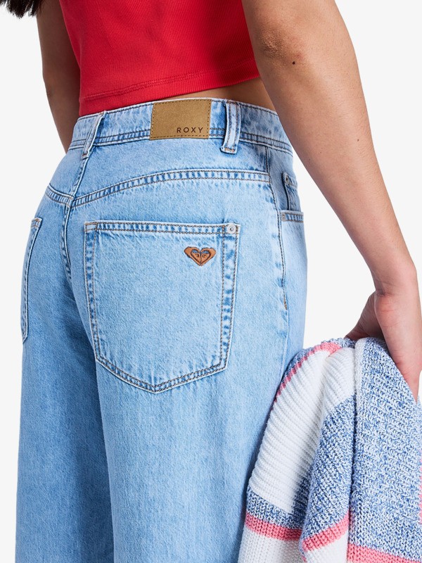 2 Dawn Patrol Mid Sunbleached - Jeans à coupe ample pour Femme Bleu ERJDP03340 Roxy