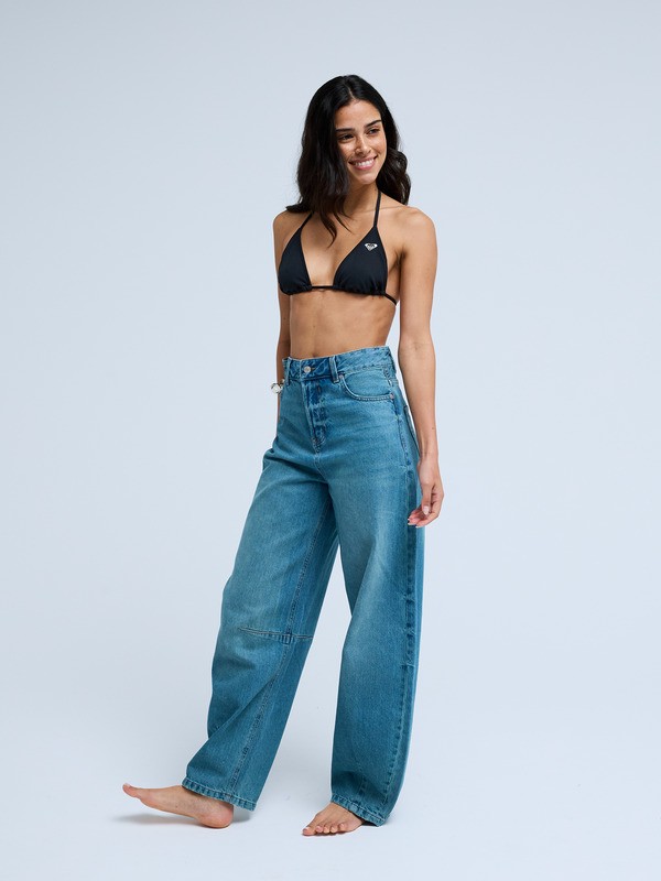 0 Saltywater Glow - Loose Fit Jeans for Women Blue ERJDP03352 Roxy