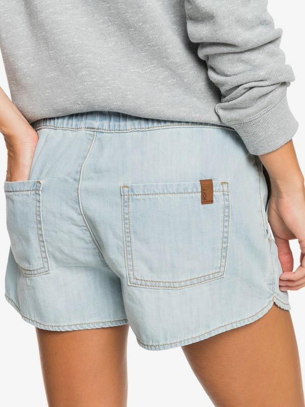 5 Back To The Beach - Denim Beach Shorts for Women Blue ERJDS03248 Roxy