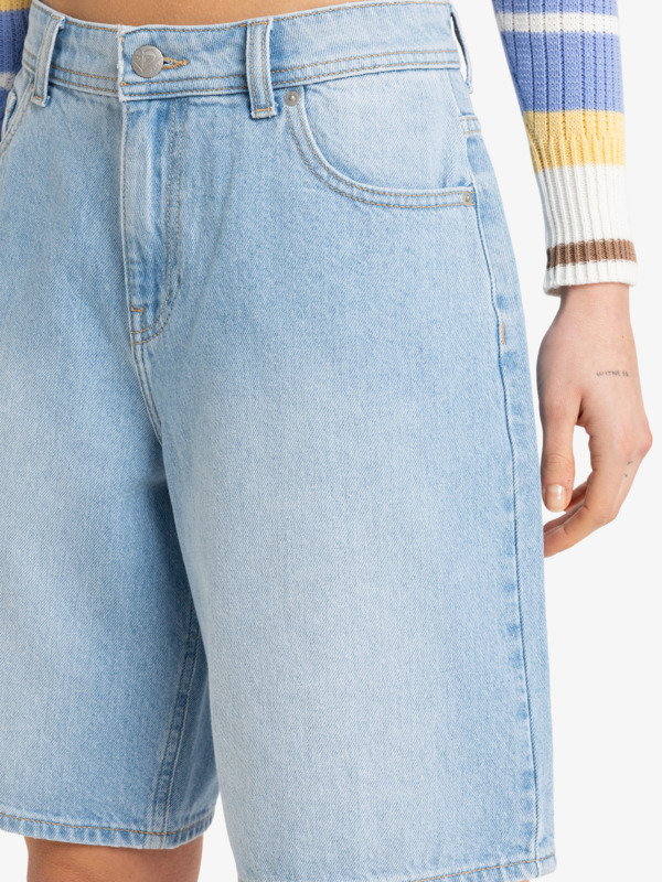 5 Authentic Story - Bermuda-Jeansshorts für Frauen Blau ERJDS03330 Roxy