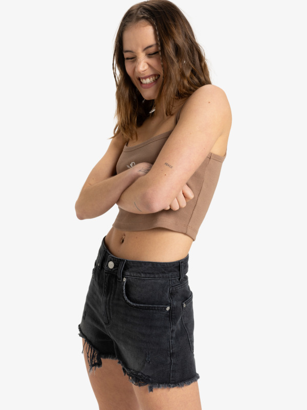 1 New Swell Denim - Short léger pour Femme Noir ERJDS03331 Roxy