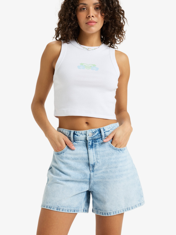 2 Morning Splendour - Bermuda en jean pour Femme Bleu ERJDS03337 Roxy