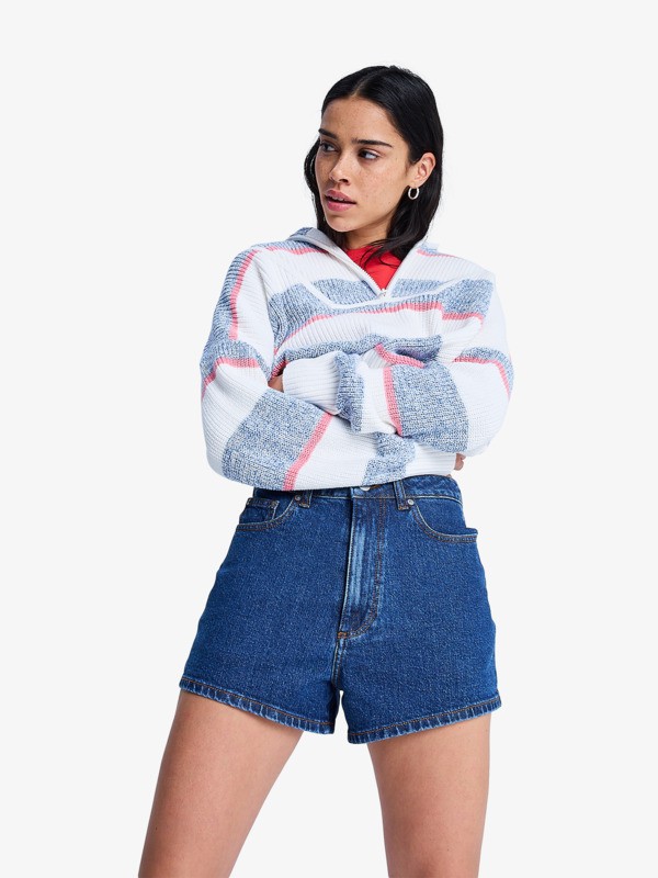 0 Offshore Mid Ocean Blue - Denim-Shorts f&uuml;r Frauen Blau ERJDS03343 Roxy