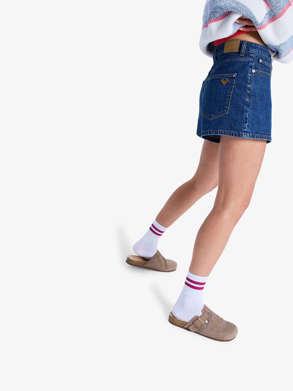 1 Offshore Mid Ocean Blue - Denim-Shorts f&uuml;r Frauen Blau ERJDS03343 Roxy