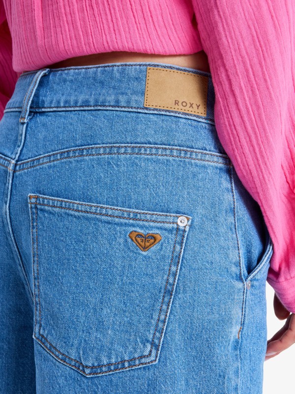 3 Island Hopper High Surf Wash - Denim Short voor Dames Blue ERJDS03344 Roxy