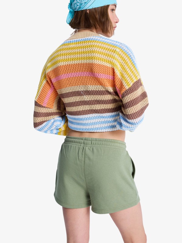 4 Surf Stoked - Short con cintura el&aacute;stica para Mujer Verde ERJFB03416 Roxy