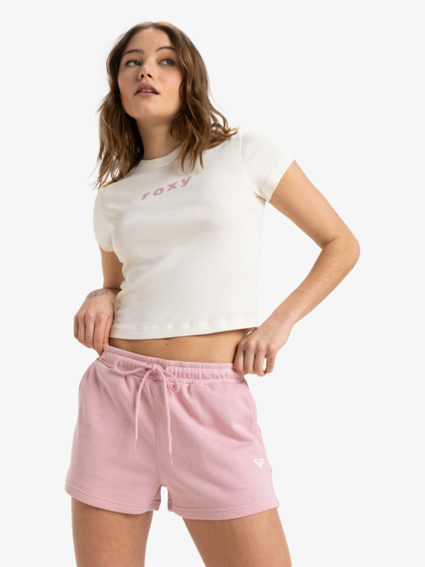 0 Surf Stoked - Elasticated Waist Shorts for Women Pink ERJFB03416 Roxy