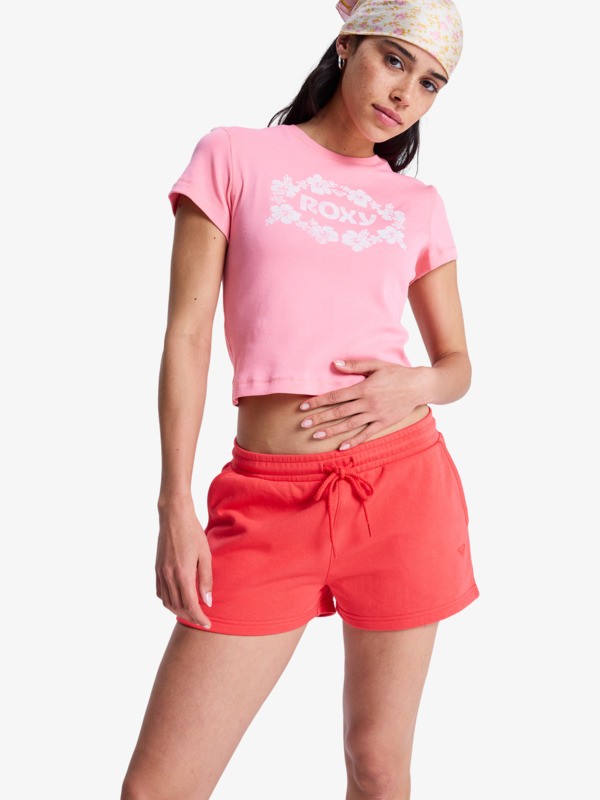 0 Surf Stoked - Shorts mit elastischem Bund f&uuml;r Frauen Rot ERJFB03416 Roxy