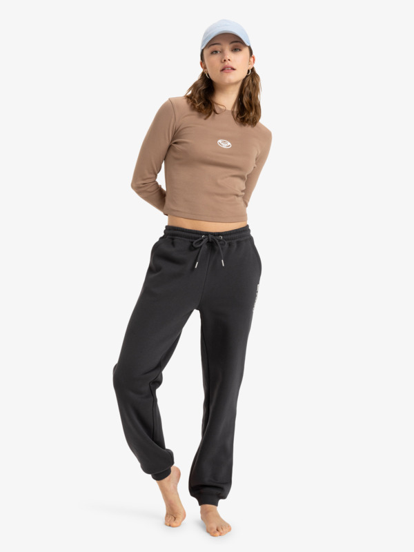 0 Perfect Place - Pantalón de chándal con cintura elástica para Mujer Negro ERJFB03475 Roxy