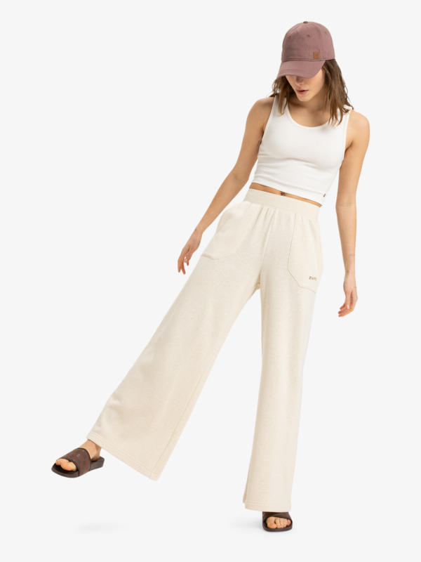 0 What A Dream Heather - Pantalón de chándal con cintura elástica para Mujer Beige ERJFB03476 Roxy