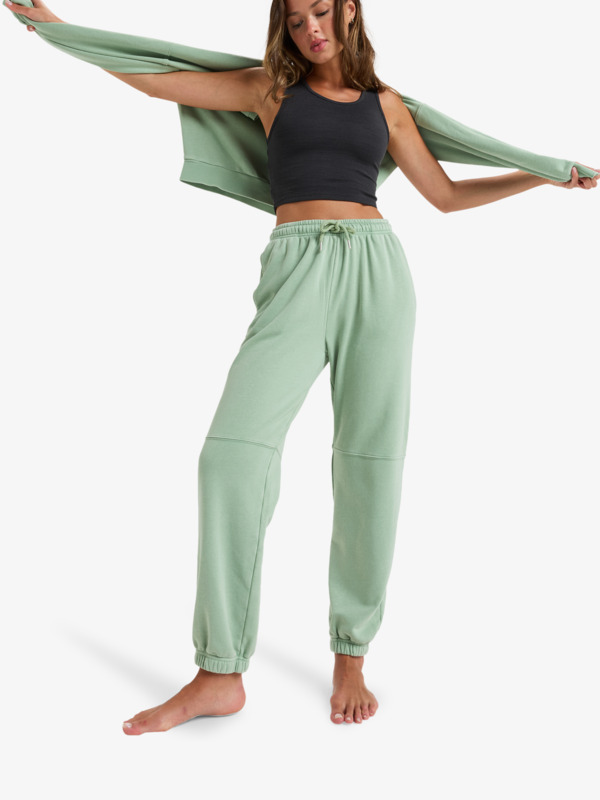 7 Oasis Haze Ii - Elastic Waist Pants for Women Green ERJFB03477 Roxy