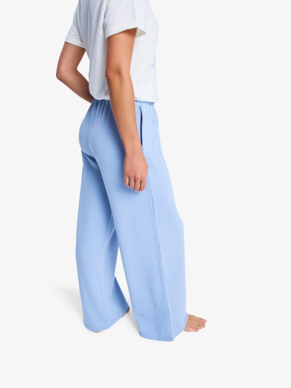 5 Surfing By Sunlight - Lounge Wide Leg Jogger for Women Blue ERJFB03495 Roxy